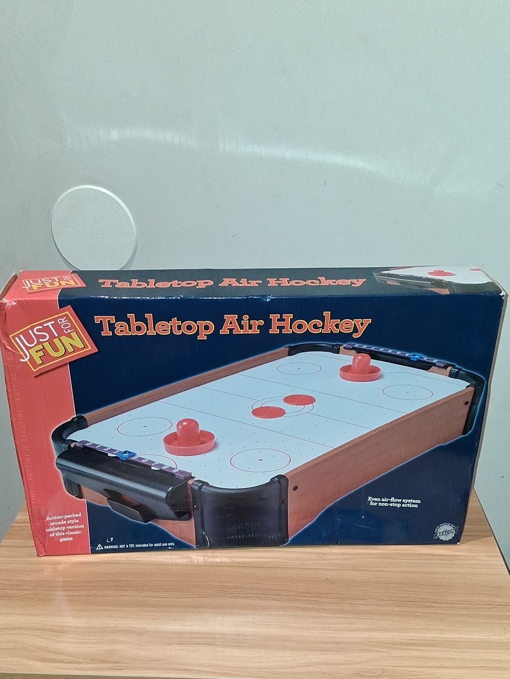 Tabletop Air Hockey Game - Red and White